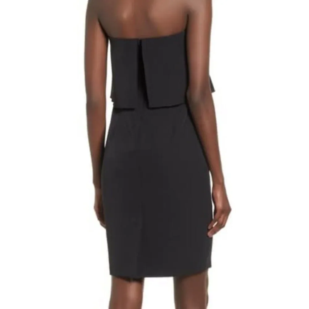 Black Strapless Cocktail Dress by With Popover Bodice Socialite Size M - Picture 3 of 11